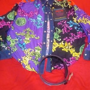 Silky Versace shirt an belt